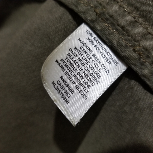 🌸 Hinge Seattle Olive Green Utility Military Jacket Size Small - Picture 7 of 11